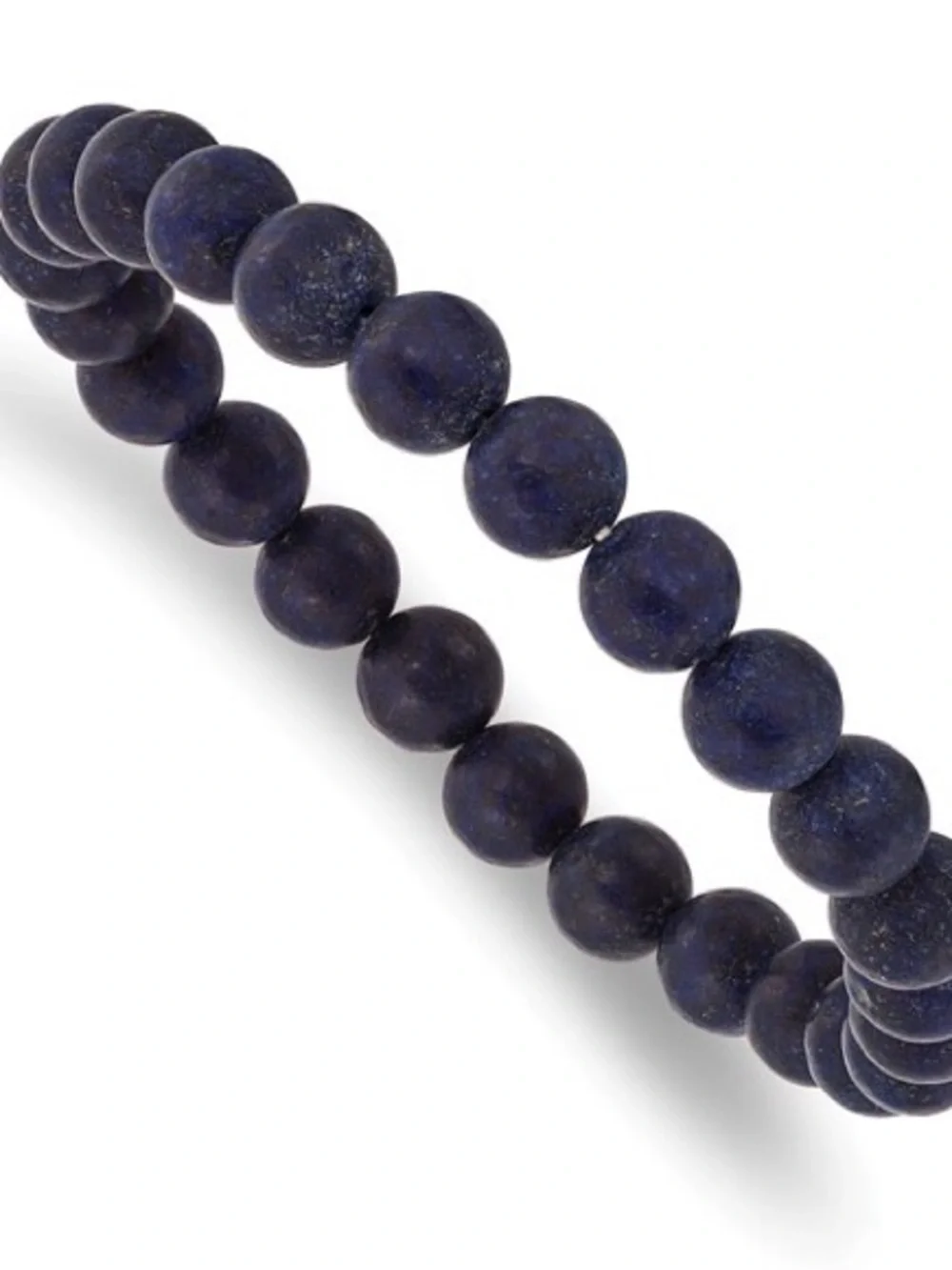 Lapis Lazuli Beaded Stretch Bracelet - Deep Blue
